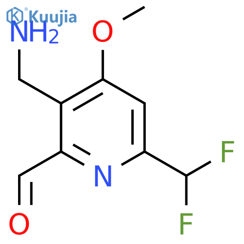 3-(Aminomethyl)-6-(difluoromethyl)-4-methoxypyridine-2-carboxaldehyde structure
