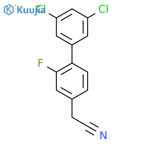 (3',5'-Dichloro-2-fluoro-biphenyl-4-yl)-acetonitrile structure