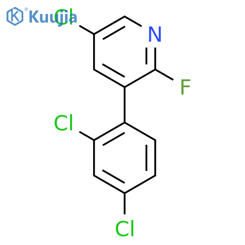 5-Chloro-3-(2,4-dichlorophenyl)-2-fluoropyridine structure