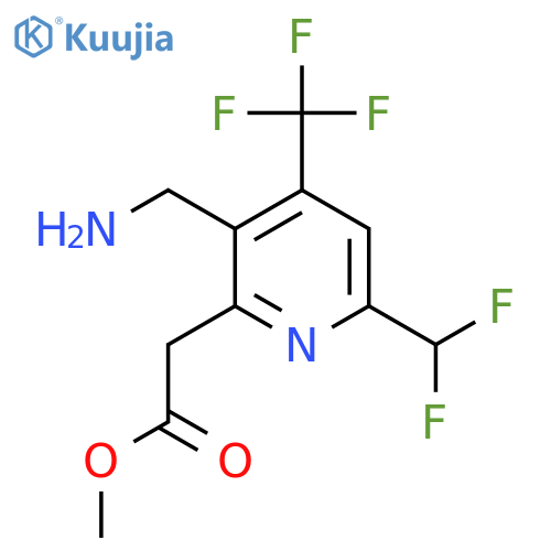Methyl 3-(aminomethyl)-6-(difluoromethyl)-4-(trifluoromethyl)pyridine-2-acetate structure