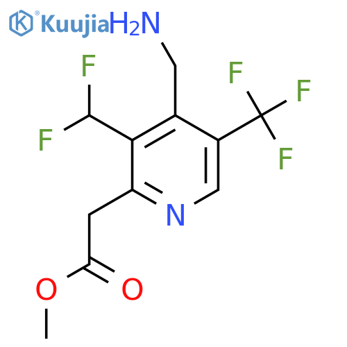 Methyl 4-(aminomethyl)-3-(difluoromethyl)-5-(trifluoromethyl)pyridine-2-acetate structure