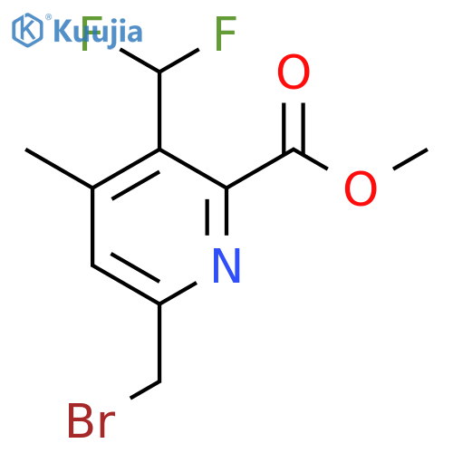 Methyl 6-(bromomethyl)-3-(difluoromethyl)-4-methylpyridine-2-carboxylate structure