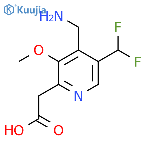 4-(Aminomethyl)-5-(difluoromethyl)-3-methoxypyridine-2-acetic acid structure