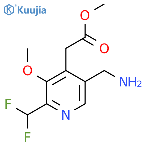 Methyl 5-(aminomethyl)-2-(difluoromethyl)-3-methoxypyridine-4-acetate structure