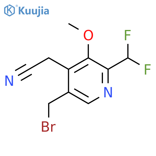 5-(Bromomethyl)-2-(difluoromethyl)-3-methoxypyridine-4-acetonitrile structure
