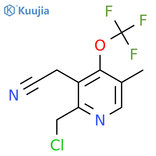 2-(Chloromethyl)-5-methyl-4-(trifluoromethoxy)pyridine-3-acetonitrile structure