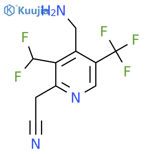 4-(Aminomethyl)-3-(difluoromethyl)-5-(trifluoromethyl)pyridine-2-acetonitrile structure