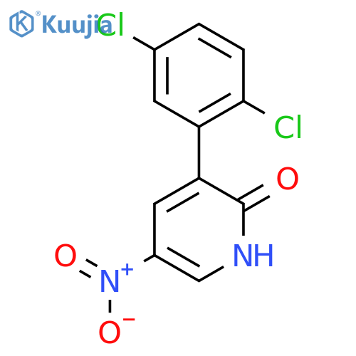 3-(2,5-Dichlorophenyl)-2-hydroxy-5-nitropyridine structure