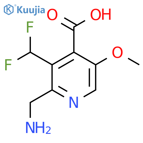 2-(Aminomethyl)-3-(difluoromethyl)-5-methoxypyridine-4-carboxylic acid structure
