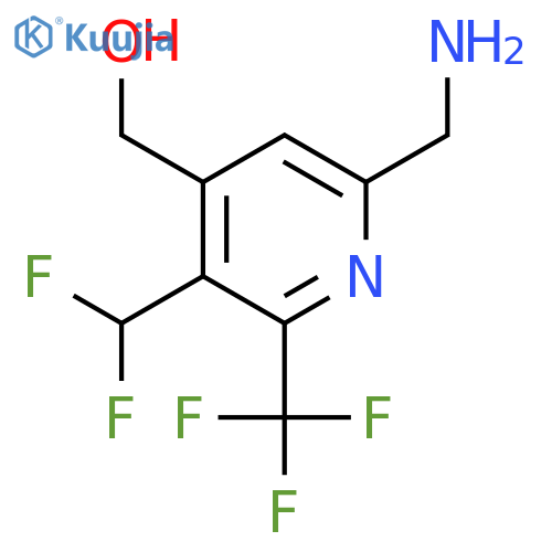 6-(Aminomethyl)-3-(difluoromethyl)-2-(trifluoromethyl)pyridine-4-methanol structure
