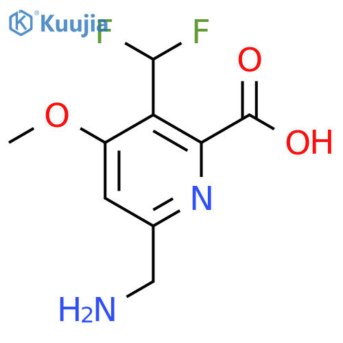 6-(Aminomethyl)-3-(difluoromethyl)-4-methoxypyridine-2-carboxylic acid structure