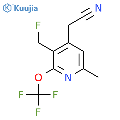 3-(Fluoromethyl)-6-methyl-2-(trifluoromethoxy)pyridine-4-acetonitrile structure