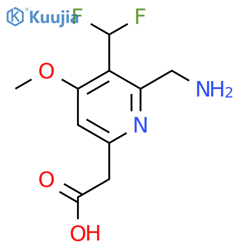 2-(Aminomethyl)-3-(difluoromethyl)-4-methoxypyridine-6-acetic acid structure