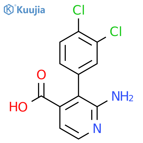 2-Amino-3-(3,4-dichlorophenyl)isonicotinic acid structure