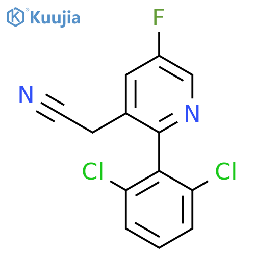 2-(2,6-Dichlorophenyl)-5-fluoropyridine-3-acetonitrile structure
