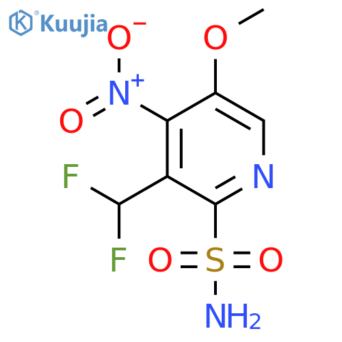 3-(Difluoromethyl)-5-methoxy-4-nitropyridine-2-sulfonamide structure