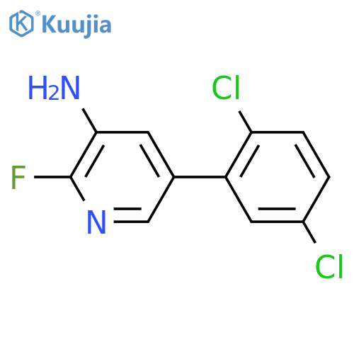 3-Amino-5-(2,5-dichlorophenyl)-2-fluoropyridine structure