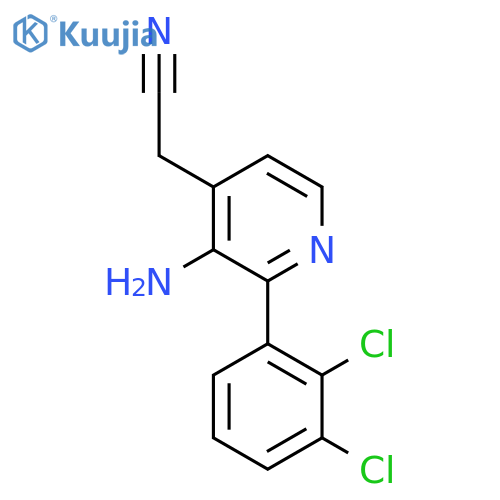 3-Amino-2-(2,3-dichlorophenyl)pyridine-4-acetonitrile structure