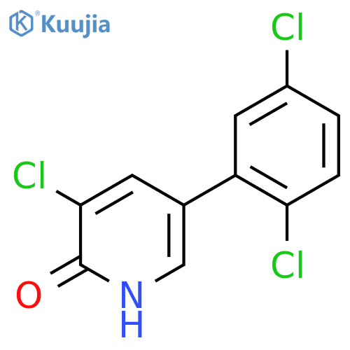 3-Chloro-5-(2,5-dichlorophenyl)-2-hydroxypyridine structure
