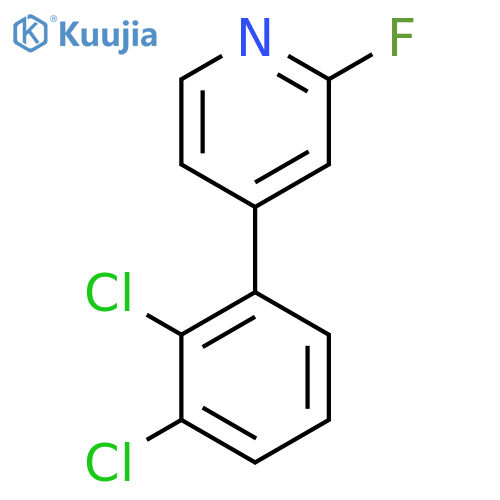 4-(2,3-Dichlorophenyl)-2-fluoropyridine structure