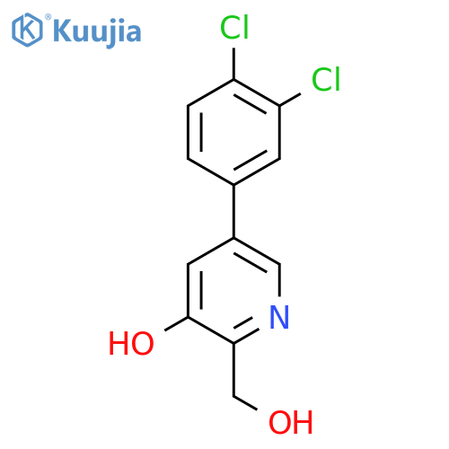 5-(3,4-Dichlorophenyl)-3-hydroxypyridine-2-methanol structure