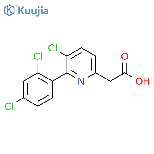 3-Chloro-2-(2,4-dichlorophenyl)pyridine-6-acetic acid structure