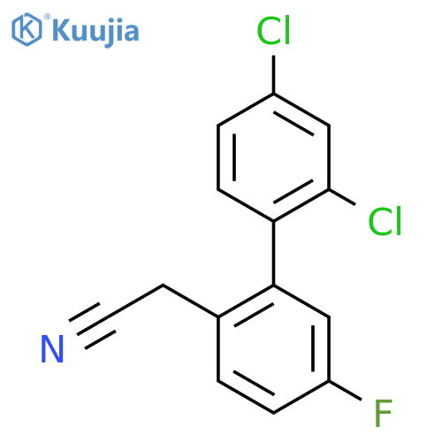 (2',4'-Dichloro-5-fluoro-biphenyl-2-yl)-acetonitrile structure