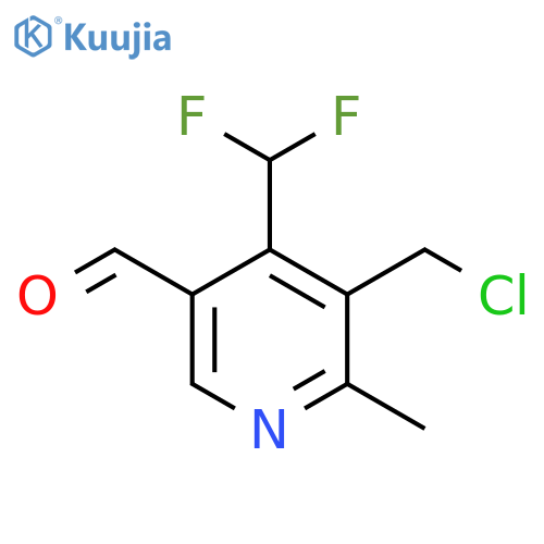 3-(Chloromethyl)-4-(difluoromethyl)-2-methylpyridine-5-carboxaldehyde structure