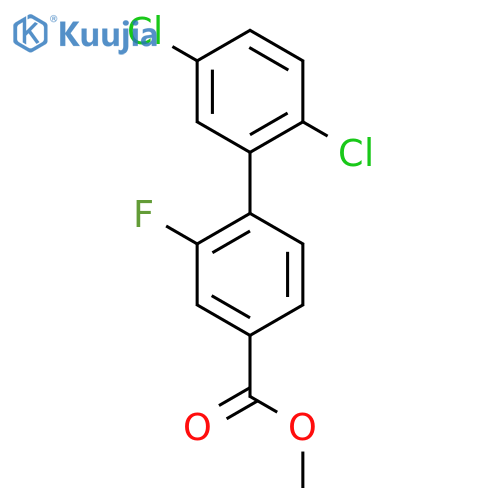 2',5'-Dichloro-2-fluoro-biphenyl-4-carboxylic acid methyl ester structure
