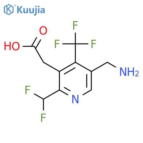 5-(Aminomethyl)-2-(difluoromethyl)-4-(trifluoromethyl)pyridine-3-acetic acid structure