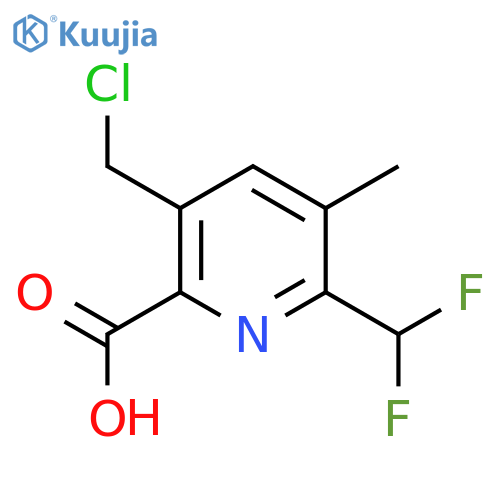 5-(Chloromethyl)-2-(difluoromethyl)-3-methylpyridine-6-carboxylic acid structure