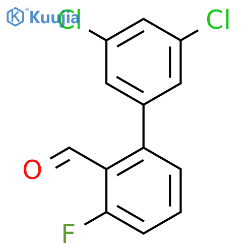 3',5'-Dichloro-3-fluoro-biphenyl-2-carboxaldehyde structure