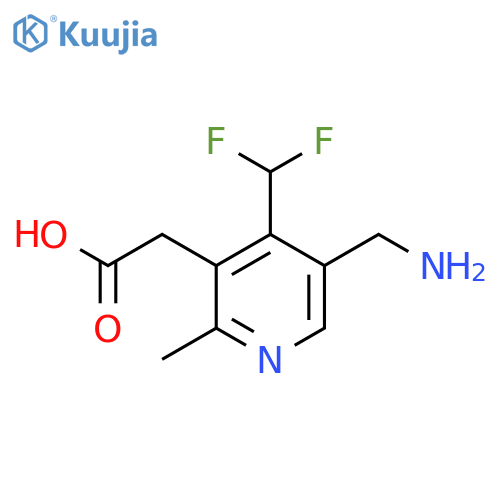 5-(Aminomethyl)-4-(difluoromethyl)-2-methylpyridine-3-acetic acid structure