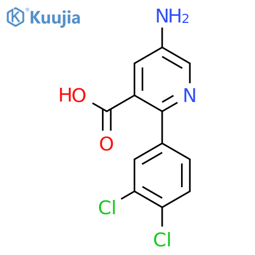 5-Amino-2-(3,4-dichlorophenyl)nicotinic acid structure