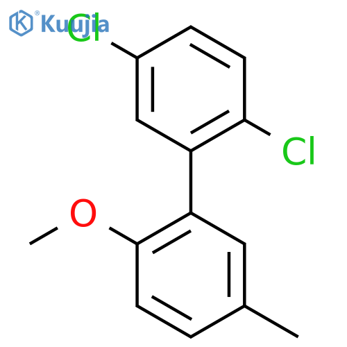 2,5-Dichloro-2'-methoxy-5'-methyl-biphenyl structure