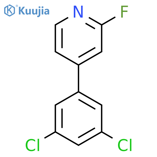 4-(3,5-Dichlorophenyl)-2-fluoropyridine structure