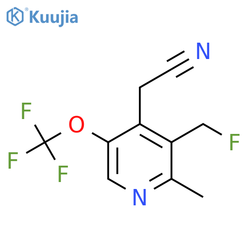 3-(Fluoromethyl)-2-methyl-5-(trifluoromethoxy)pyridine-4-acetonitrile structure