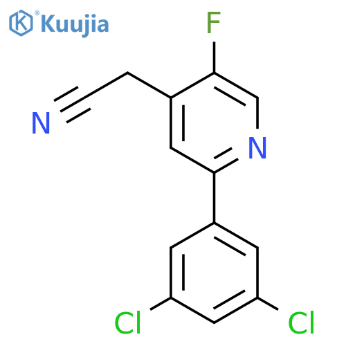 2-(3,5-Dichlorophenyl)-5-fluoropyridine-4-acetonitrile structure