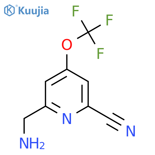 2-(Aminomethyl)-6-cyano-4-(trifluoromethoxy)pyridine structure