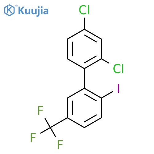 2,4-Dichloro-2'-iodo-5'-trifluoromethyl-biphenyl structure