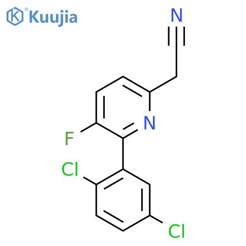 2-(2,5-Dichlorophenyl)-3-fluoropyridine-6-acetonitrile structure