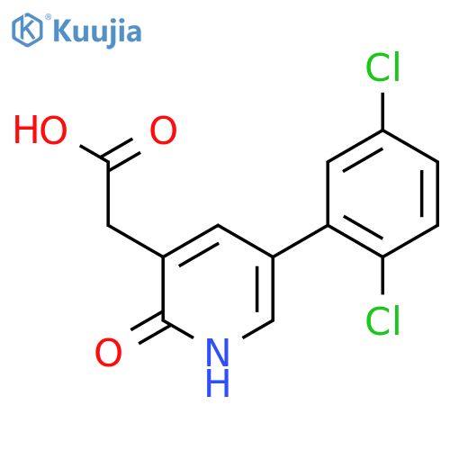 5-(2,5-Dichlorophenyl)-2-hydroxypyridine-3-acetic acid structure