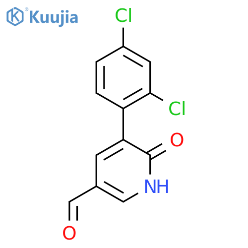 5-(2,4-Dichlorophenyl)-6-hydroxynicotinaldehyde structure