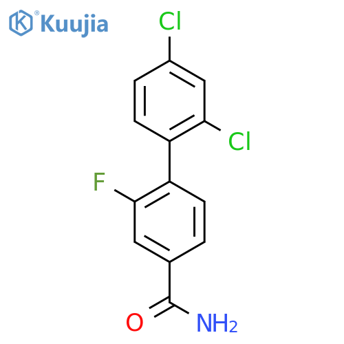 2',4'-Dichloro-2-fluoro-biphenyl-4-carboxylic acid amide structure