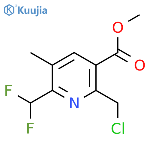 Methyl 2-(chloromethyl)-6-(difluoromethyl)-5-methylpyridine-3-carboxylate structure
