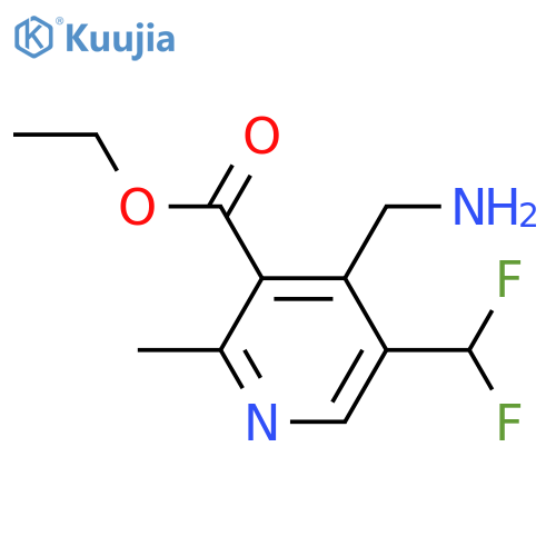 Ethyl 4-(aminomethyl)-5-(difluoromethyl)-2-methylpyridine-3-carboxylate structure