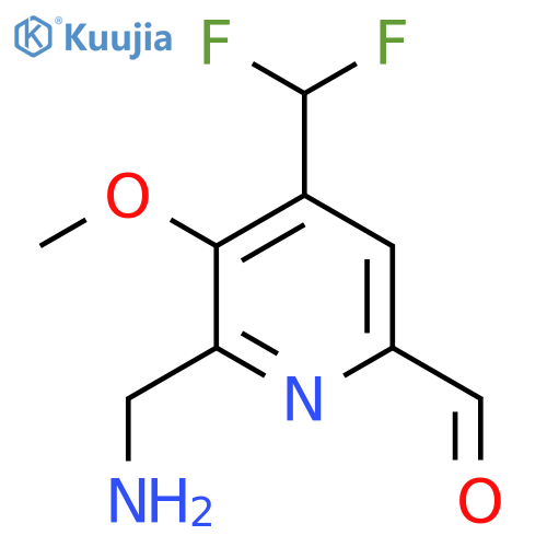 2-(Aminomethyl)-4-(difluoromethyl)-3-methoxypyridine-6-carboxaldehyde structure
