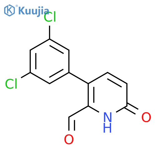 3-(3,5-Dichlorophenyl)-6-hydroxypicolinaldehyde structure