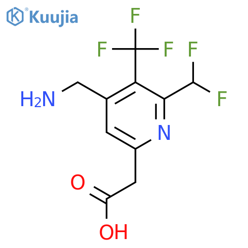 4-(Aminomethyl)-2-(difluoromethyl)-3-(trifluoromethyl)pyridine-6-acetic acid structure