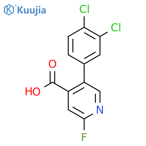 5-(3,4-Dichlorophenyl)-2-fluoroisonicotinic acid structure